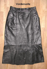 Gonna Lunga In Pelle Nera Di Nappa Taglia 38