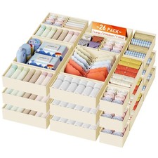 Drawer Organizer Clothes 26 Pack - Foldable Baby Organizers and Storage Clo...