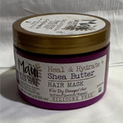 Maui Moisture Heal & Hydrate Shea Butter Hair Mask 12 oz Silicone-Free Dry Dama 