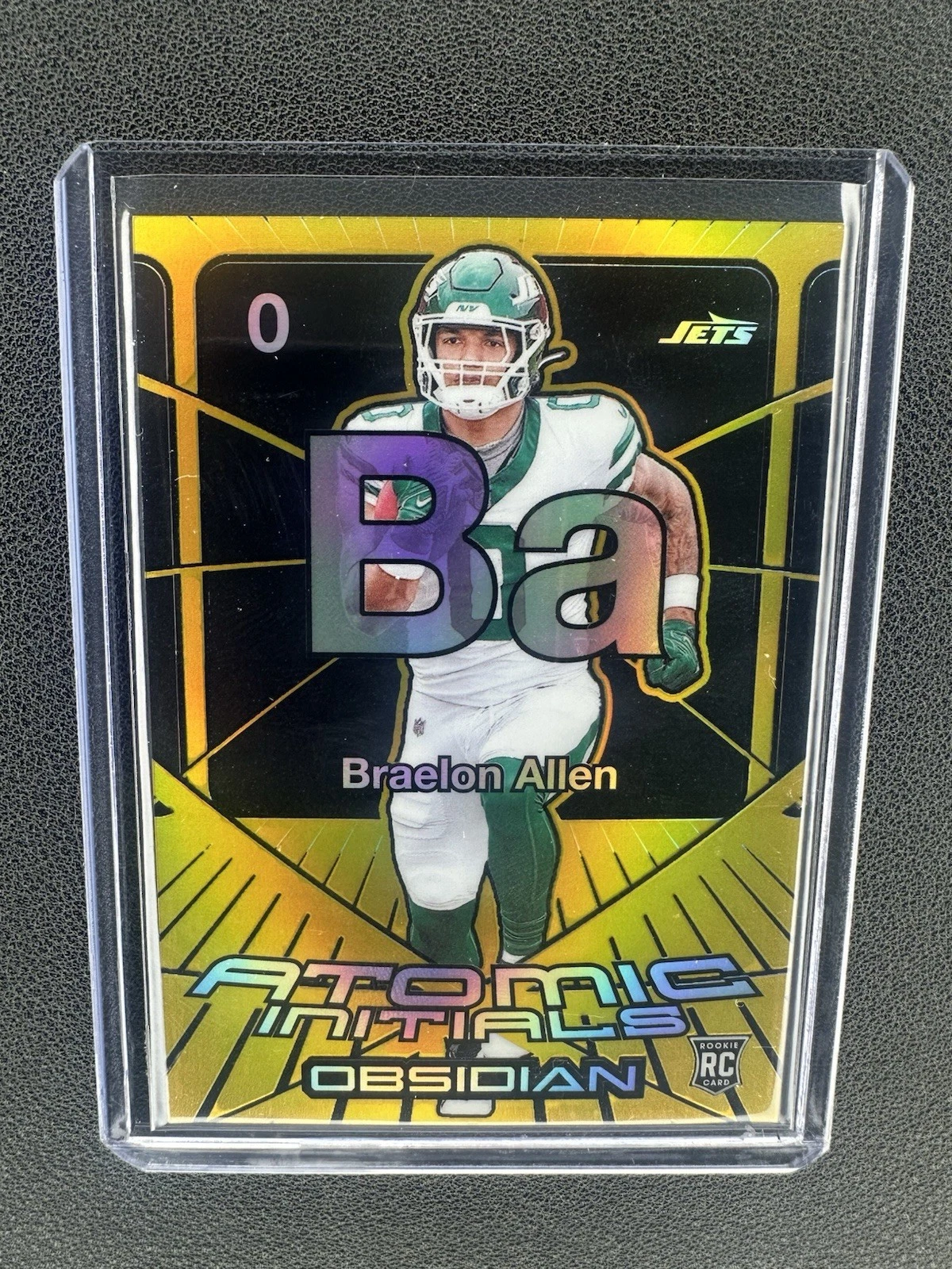 Braelon Allen Panini Obsidian Atomic Initials #25 Gold