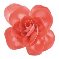 Satin Blumenbrosche Mit GroßEr Rose, 5,9 Zoll, Hellrot FüR Damen