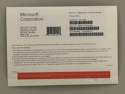 Microsoft Windows 11 Professional 64-bit OEI DVD - English
