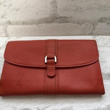 Longchamp Orange Leather Long Wallet
