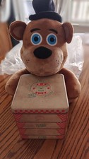 Cinemark Freddy Fazbear Plush Doll Boxed Pizza Box Popcorn Bucket