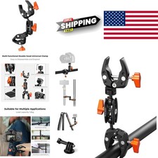 Magic Arm Double Super Clamp with 1/4 Inch Screw for Photography Accessories