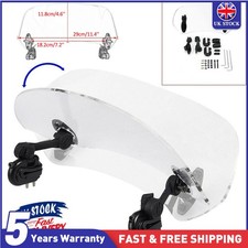 Motorcycle Windshield Wind Screen Deflector Extension Spoiler Clip On Universal
