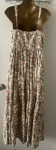 Abito Abercrombie & Fitch donna L geometrico babydoll a strati maxi cottagecore - Foto 5 di 13