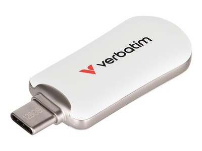 Verbatim Plectra weiß 128GB, USB-C 3.0