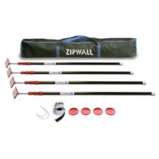ZipWall Spring-Loaded Dust Barrier Guard Protection Telescopic Poles 10' 4 Pack