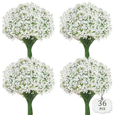 36 Pcs Babys Breath Artificial Flowers, Baby Breath Flowers Artificial Bulk L...