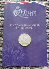 Queens Beasts The White Greyhound Of Richmond 2 Pound Coin  bu low mintage