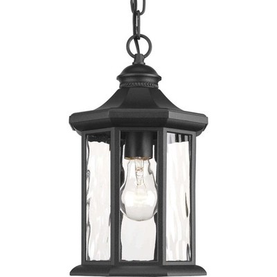 P6529-31 Edition 1 Light Hanging Lantern, 7 , Black