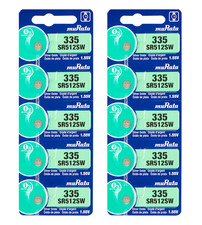 Murata 335 SR512SW Silver Oxide Watch Battery 10 Count - Replaces Sony 335