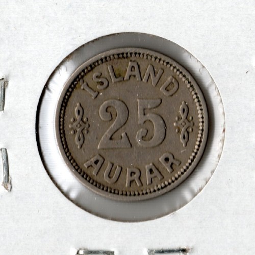 Coin Iceland (Danish) 25 Aurar 1933 KM2.1 - Picture 2 of 2