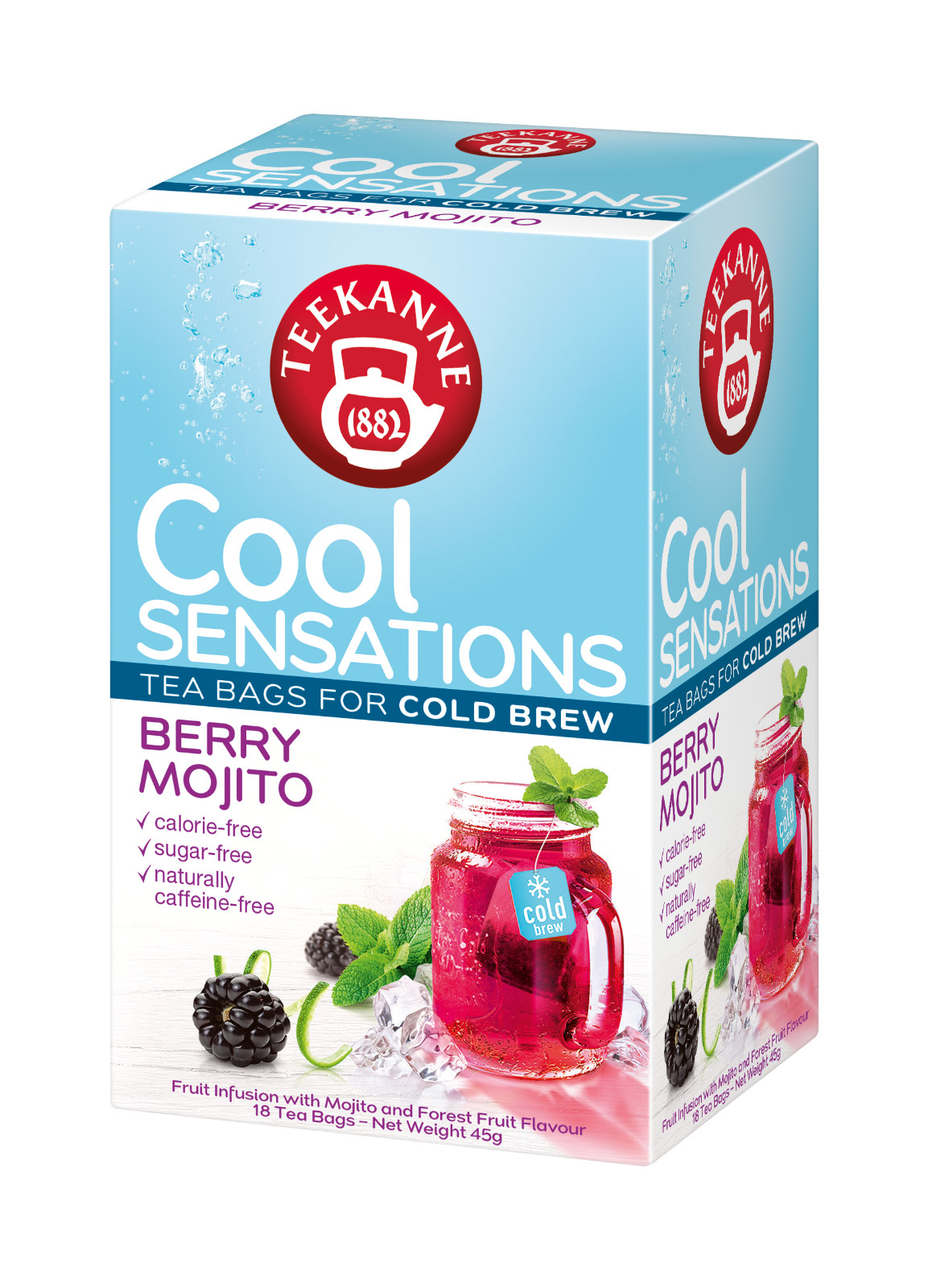Teekanne Cool Sensations Berry Mojito Fruit Cold Brew Ice Tea Infusion