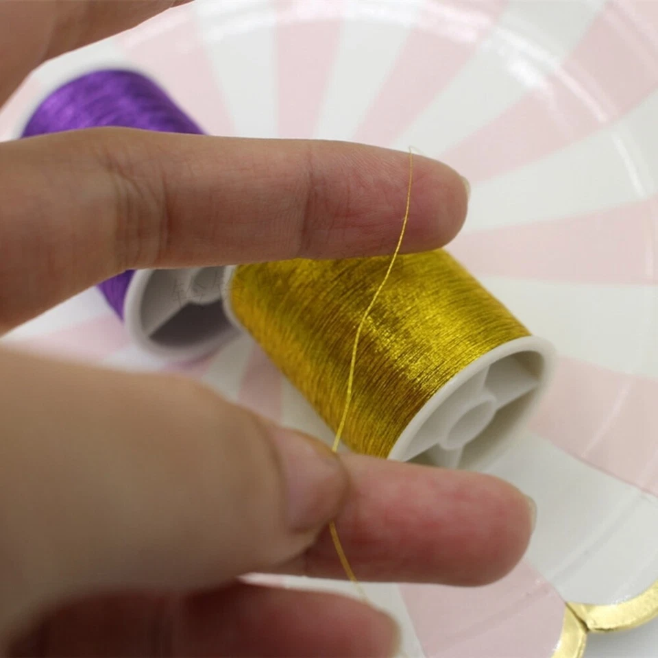 Metallic Embroidery Thread DIY Portable Household Manual Sewing Thread Set - Image 3 of 4