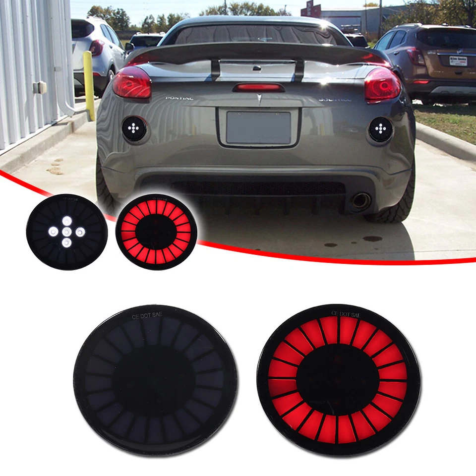 Par de luces traseras ahumadas para 02-09 GMC Envoy 06-09 Pontiac Solstice Foto 2 de 4