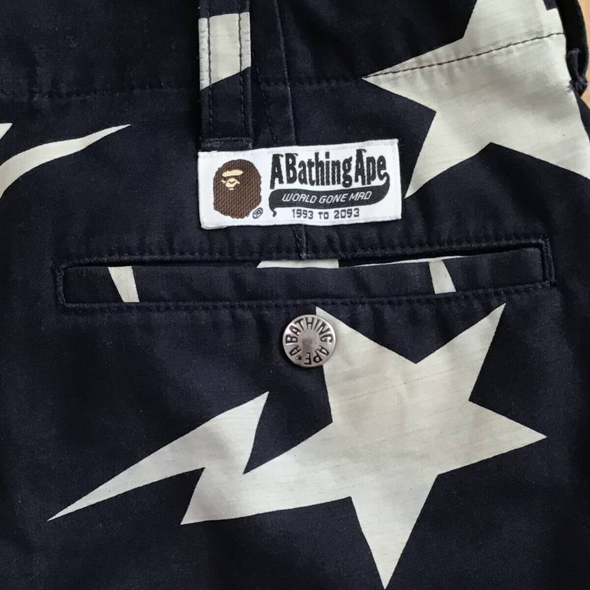 BAPE STA logo shorts a bathing ape star NIGO Navy Size L | eBay