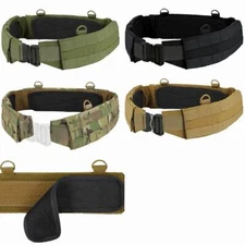 Condor Slim Battle Belt w/ Two Rows of Molle Webbing - 3" Wide