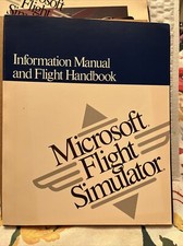 Vintage Microsoft Flight Simulator Manual Flight Handbook W/ Box NO GAME    