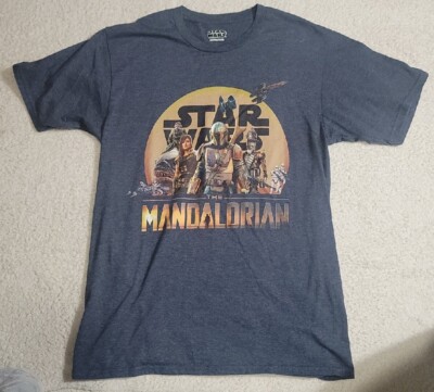 Mandalorian Star Wars t-shirt with multiple characters Adult Small