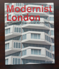 MODERNIST LONDON - LARGE BOOK WITH 22 CARD POSTERS - OSCAR FRANCIS