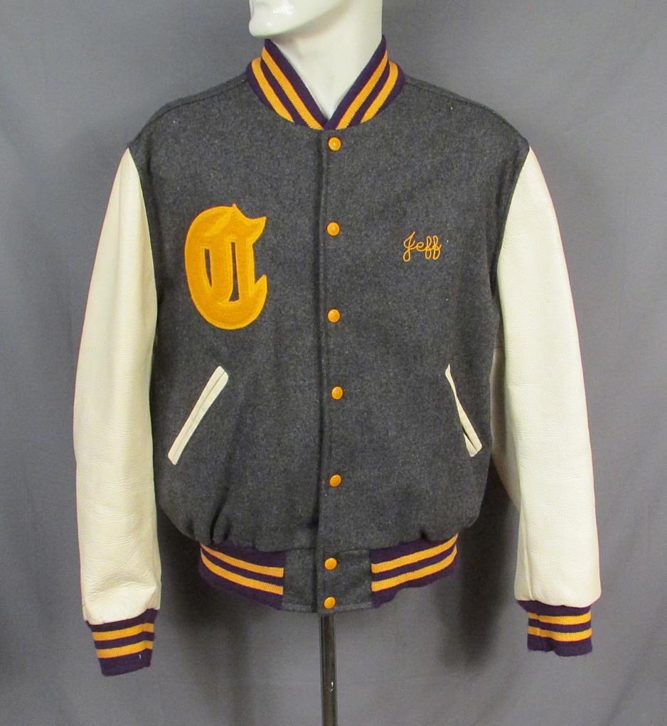Vintage 1960s Shenk Bros.Wool Varsity Jacket Gold 'C' Chenille