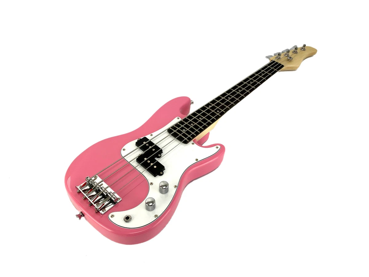 Pink bass guitar for sale deals