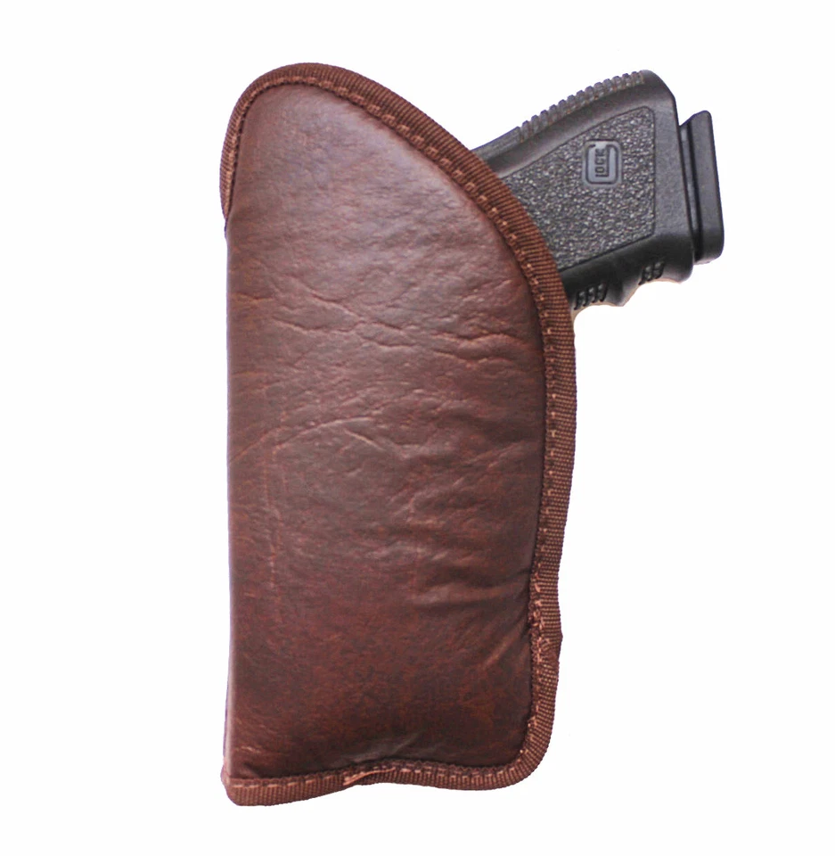 Brown Laser/Light IWB Houston Soft Eco Leather Gun Holster - Choose Size - Image 2 of 4