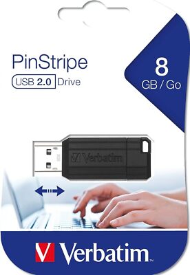 Verbatim PinStripe 8 GB USB-Stick schwarz USB 2.0