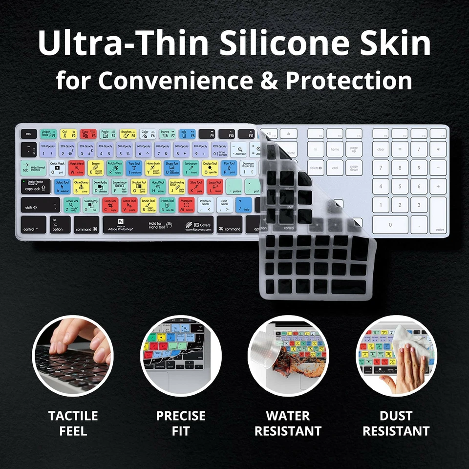 KB Covers Keyboard Cover for Apple Ultra-Thin with Num Pad - Photoshop (PS-AK... - Image 4 of 4