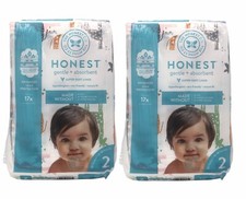 2 Pack Honest Co Diaper Size 2 12-18 lbs Giraffes 32 Diapers ECO Friendly
