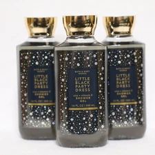 Bath & Body Works Little Black Party Dress Shower Gel Shea & Vit E Set of 3 