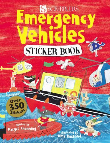 Emergency Vehicles Sticker Book by Margot Channing (2018, Trade Paperback)