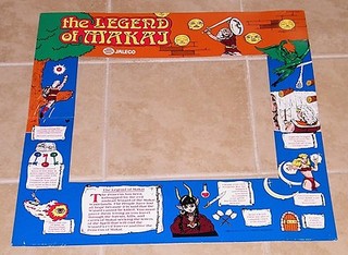 JALECO LTD. ARCADE "THE LEGEND OF MAKAI" CARDBOARD MONITOR TRIM ART, 1988