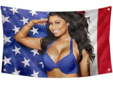 Nicki Minaj 3'x5' Tapestry Flag Brand New Nicki Minajesty USA Flag Backdrop New