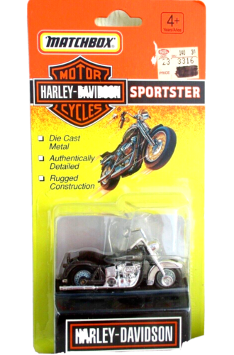 MATCHBOX 1993 Harley Davidson LE Sportster w/stand on card 1/64 scale RETRO