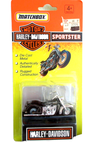 MATCHBOX Harley Davidson LE Sportster w/stand on card unique HTF 1993 new vtg - Picture 1 of 8