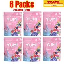 6x Puiinun Yumi Collagen Drink Mix Berry Nourishes Radiant Brightening Skin