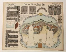 Imagerie D  Epinal No 135 Port de Ville au Moyen-Age, Grandes Constructions model