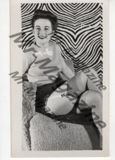 Brunette Lingerie 4"x2" Photo Sexy Cheesecake Vintage Risqué Pinup B&W PJ-67