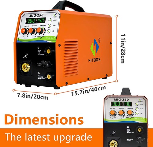4in1 Aluminum MIG Welder Flux Cored Wire Welder TIG MMA 250A IGBT w/ Torch - Picture 9 of 24