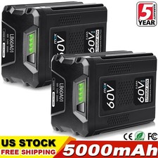 2pack 5.0Ah For Greenworks Pro 60V Max Lithium Ion Battery LB604 LB60A00 LB60A01