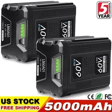 2pack 5.0Ah For Greenworks Pro 60V Max Lithium Ion Battery LB604 LB60A00 LB60A01