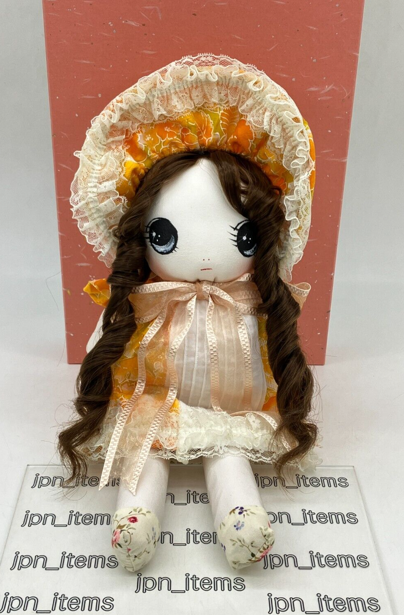 Handmade Japan Plush Cotton Bunka Doll Japanese Retro Style Brown