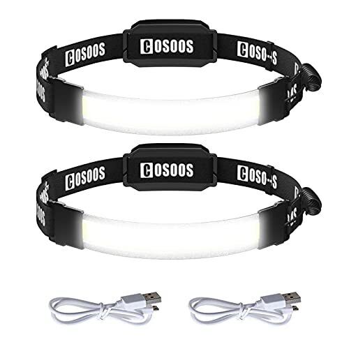 Rechargeable Headlamps, Wide Beam, Bright LED Headlamp Flashlight10° 2