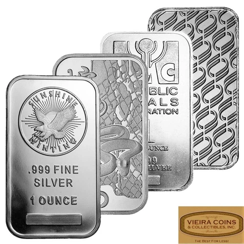 Random Design  1 oz Silver Bar, BU - #D20