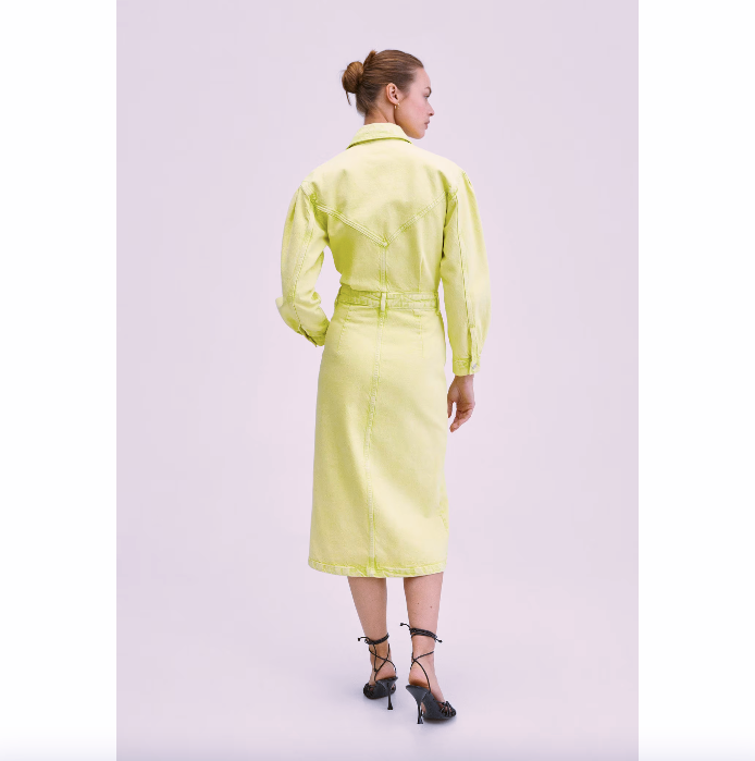 white christmas dresses Bay Side Long Sleeve Denim Midi Dress Indigo– Selfie Leslie main image 0