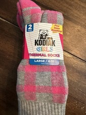 kodiak girls thermal creek socks 2 pairs 1 pack size large 4 - 10