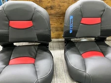 tracker boat seats,pair oem red,gray,black